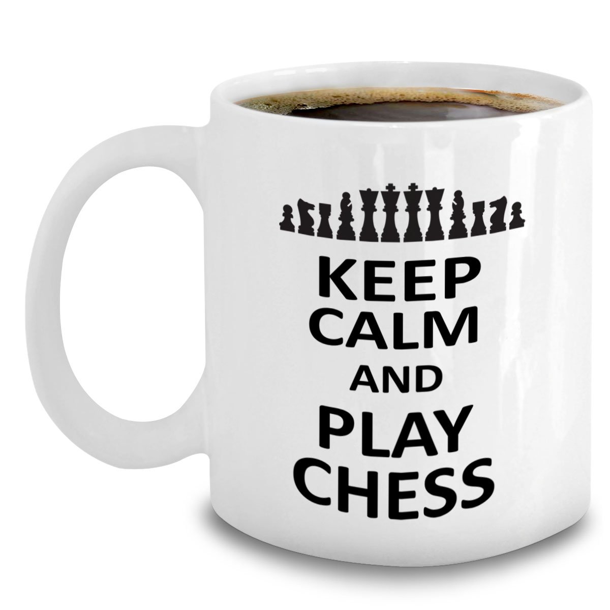 Keep Calm And Play Chess Mug - Funny Chess Lover Gift - Perfect Chess Themed Coffee Cup for Players & Fans - Great for Game Nights, Office Use & Chess Tournaments