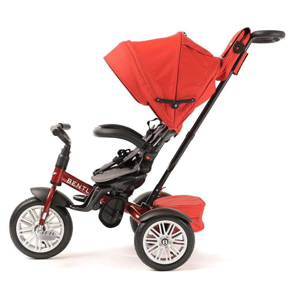 Bentley 6-in-1 Convertible Baby Tricycle with Parent Push Handle - Toddler to Kids Trike for Indoor & Outdoor Play, Park Rides, and Family Walks
