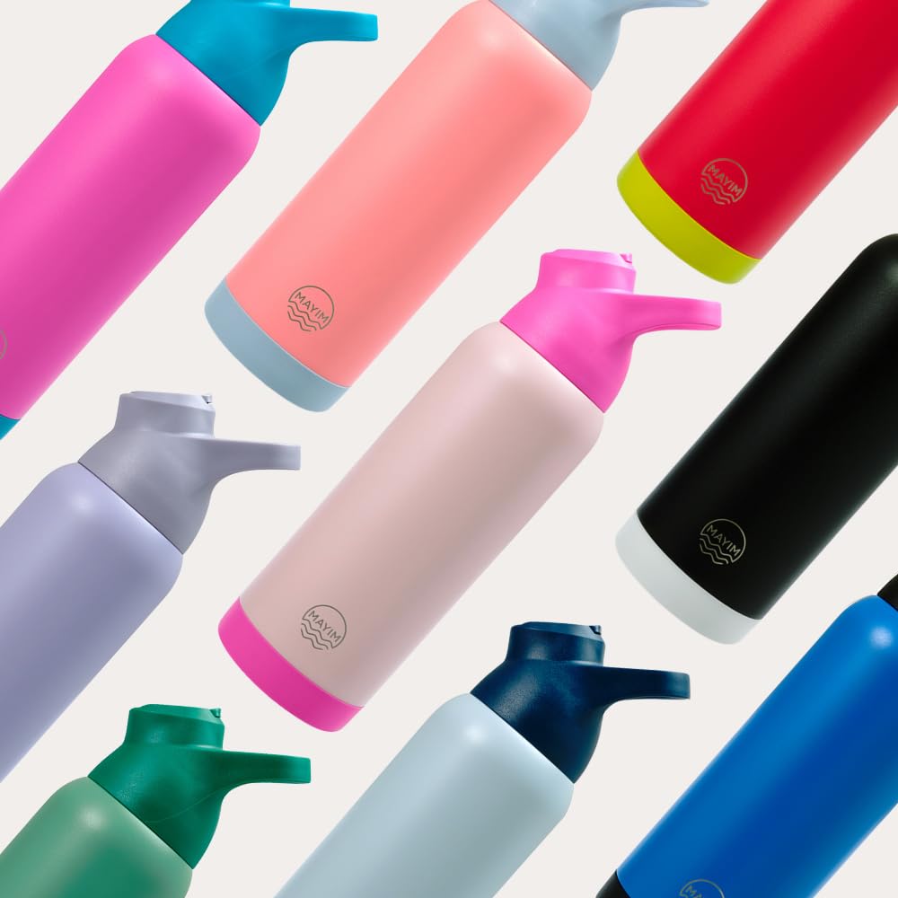 MAYIM 32oz Insulated Stainless Steel Water Bottle with Straw & Handle - Leakproof for Gym, Office, Travel