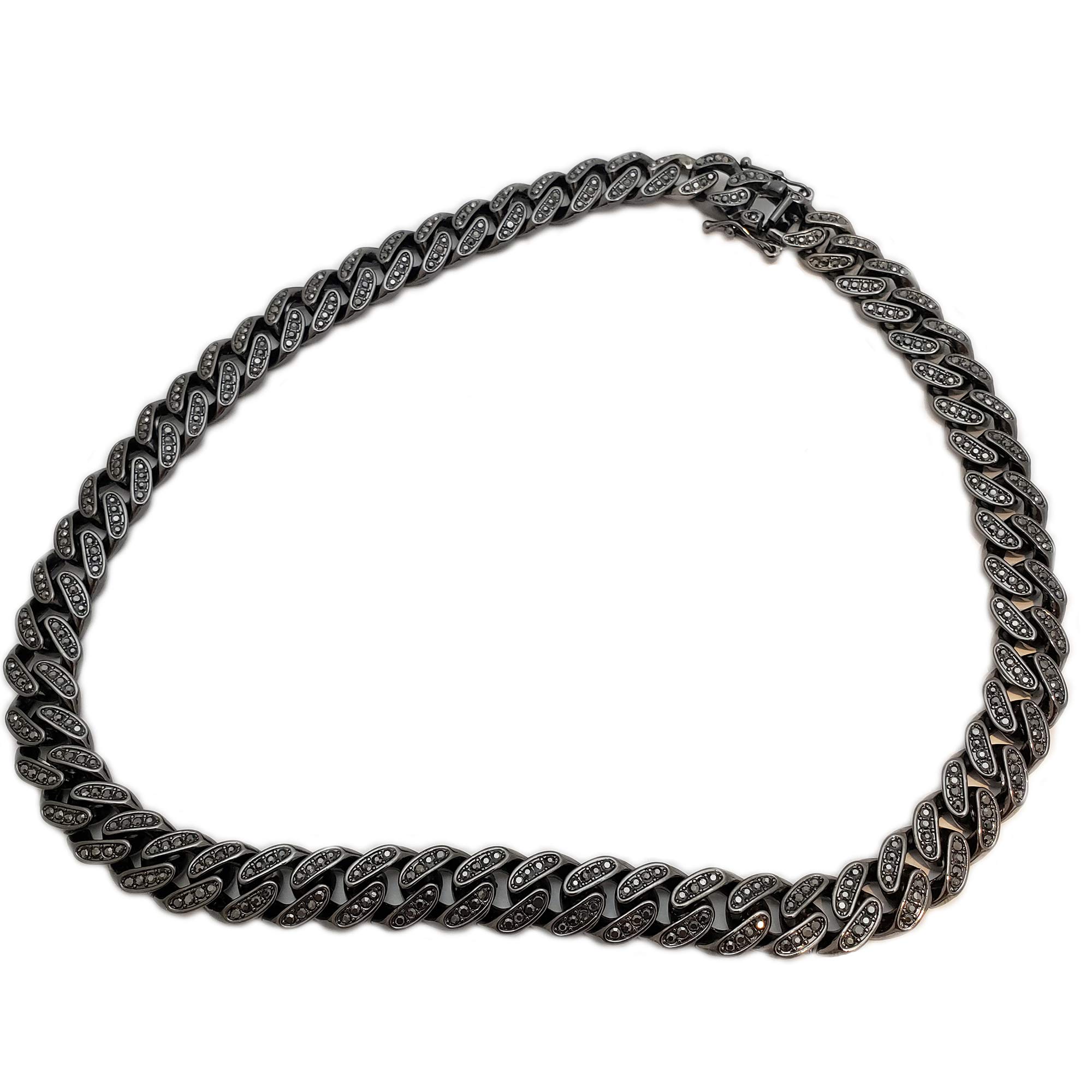 Hip Hop Iced Black Hematite 12mm 20