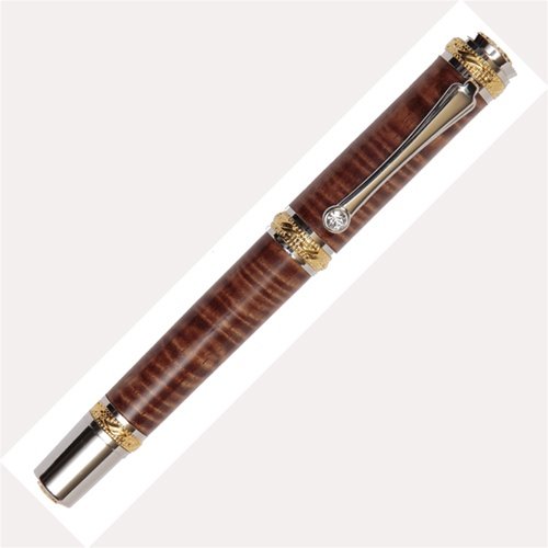 Lanier Majestic Rollerball Pen with 22kt Gold Accents & Hawaiian Koa Wood - Premium Writing Instrument for Business Gifts, Executive Office Use & Luxury Collectors