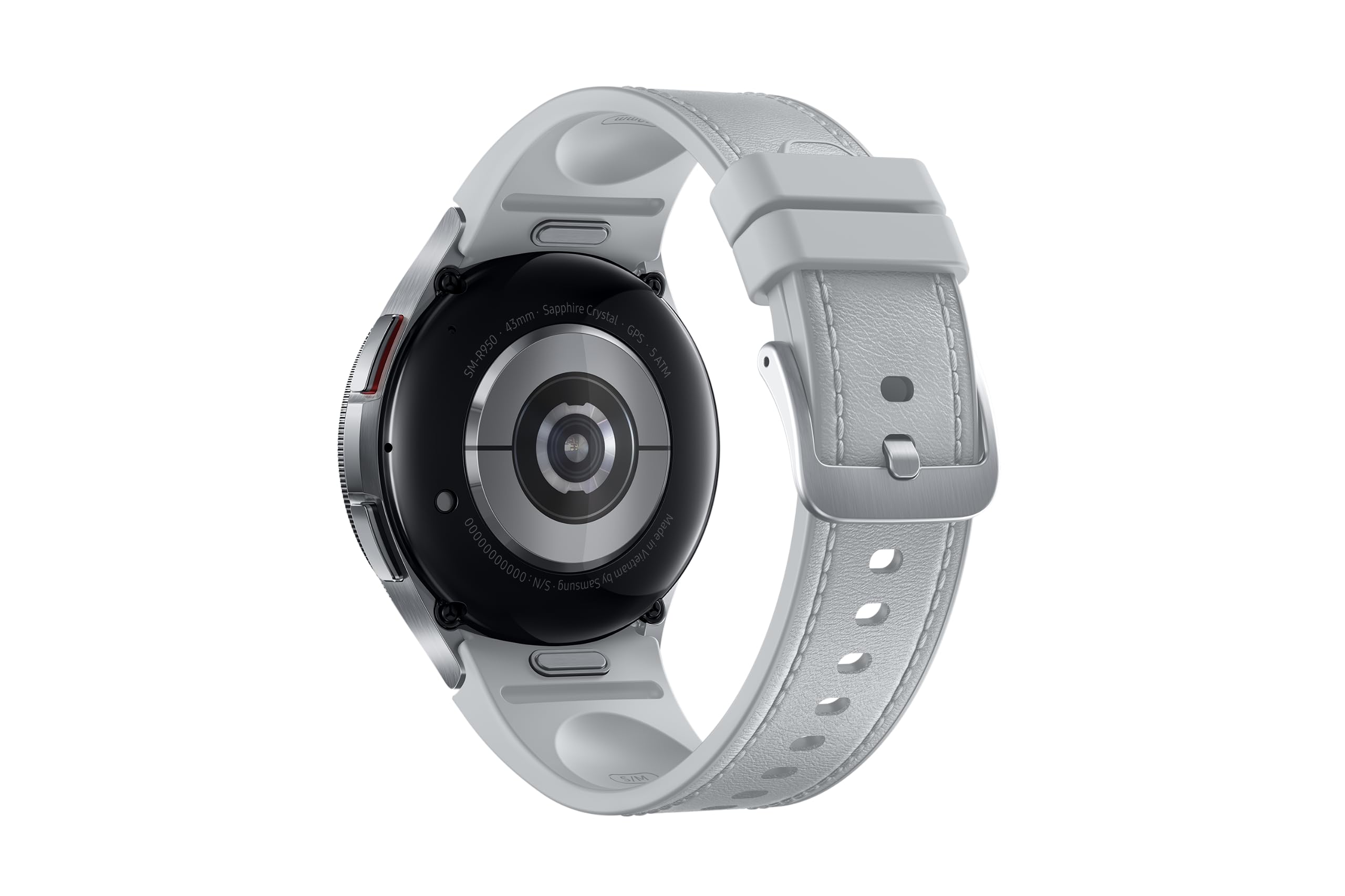 Samsung Galaxy Watch6 Classic 43mm Silver - Bluetooth Smartwatch with ECG, Heart Rate Monitor, Sleep Tracking, Fall Detection, SOS, Fitness Tracker, Camera Control & Digital Wallet (CAD Version with Warranty) - Perfect for Workouts, Running, Swimming & Daily Health Monitoring