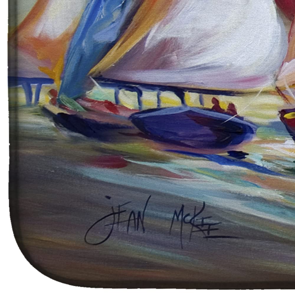 Sailboat Race Dish Drying Mat - 14x21