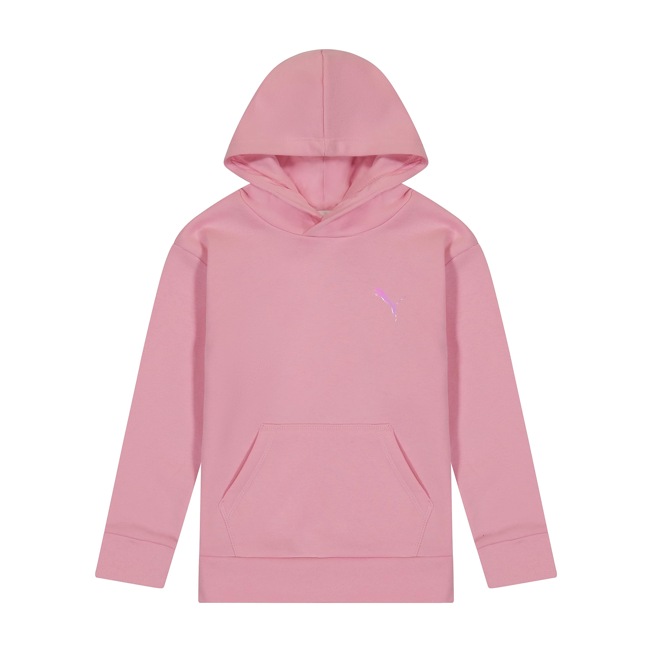 PUMA Girls' Core Logo Fleece Pullover Hoodie - Soft Warm Winter Hooded Sweatshirt for Kids & Teens - Perfect for School, Sports & Outdoor Activities