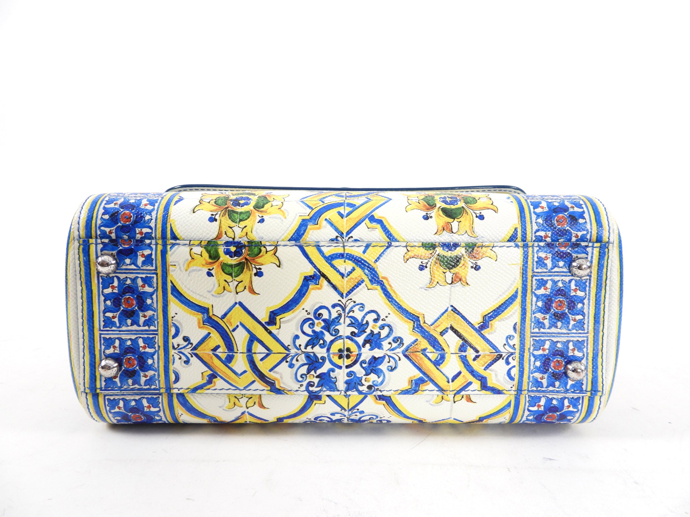 Dolce & Gabbana Medium Miss Sicily Majolica Tile Shoulder Bag - Elegant Italian Designer Handbag for Women, Perfect for Parties, Weddings & Special Occasions