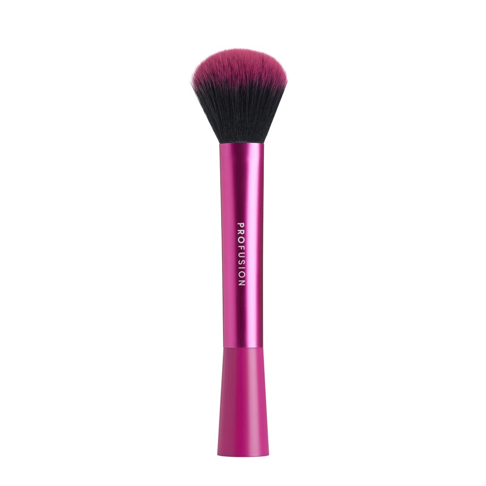 Profusion Cosmetics 12-Piece Essential Makeup Brush Set - Synthetic Face & Eye Makeup Brushes with Travel Pouch & Bonus Makeup Sponge | Perfect for Professional Makeup Artists & Travel Beauty Kits