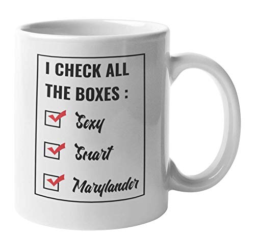 Stylish Marylander Coffee & Tea Mug - 11oz Ceramic Cup with Maryland US Design - Perfect for Home Decor, Office Use & Gift Giving