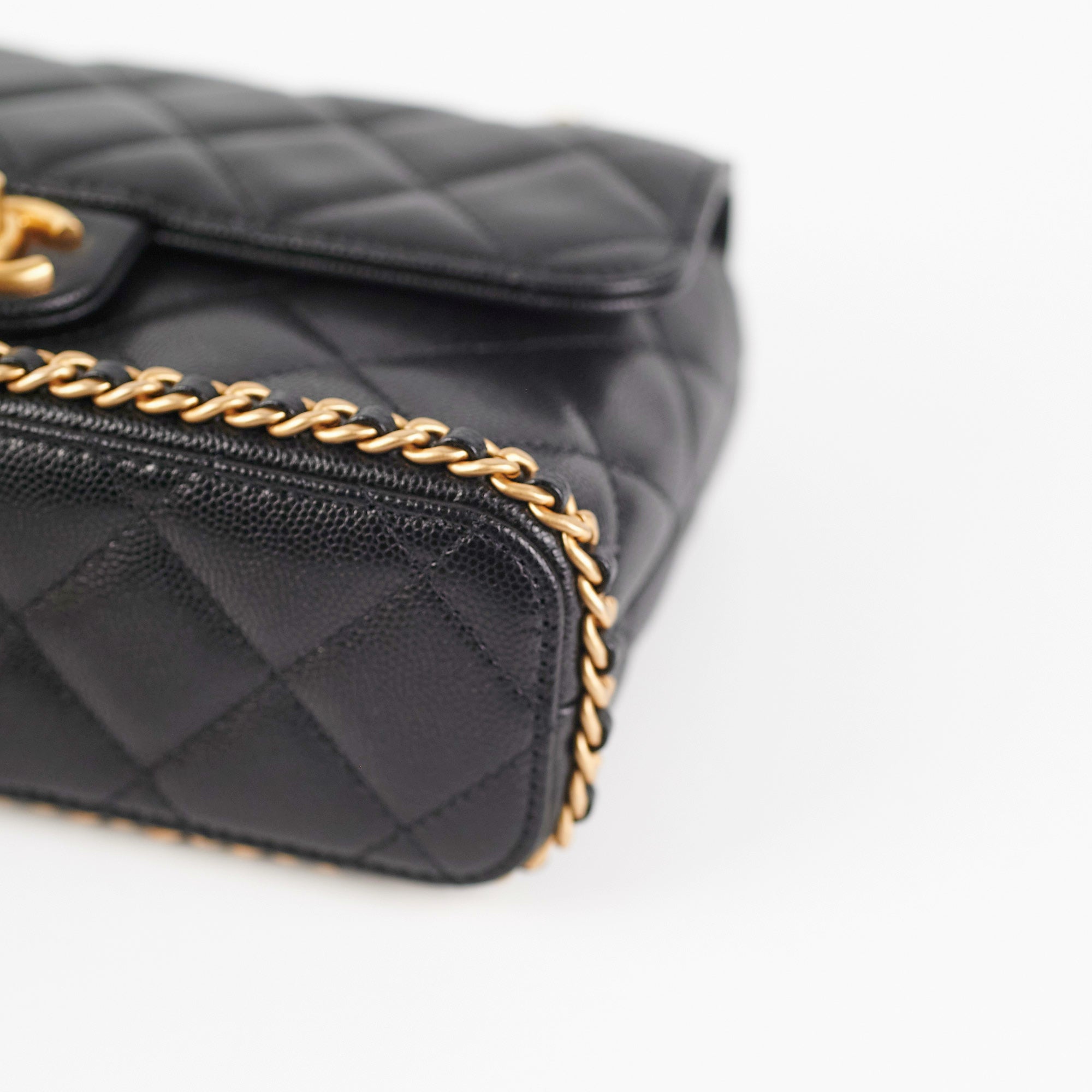 Chanel Classic Flap Bag Black Caviar Leather Shoulder Bag for Women - Perfect for Evening Parties, Date Nights & Luxury Fashion Accessories