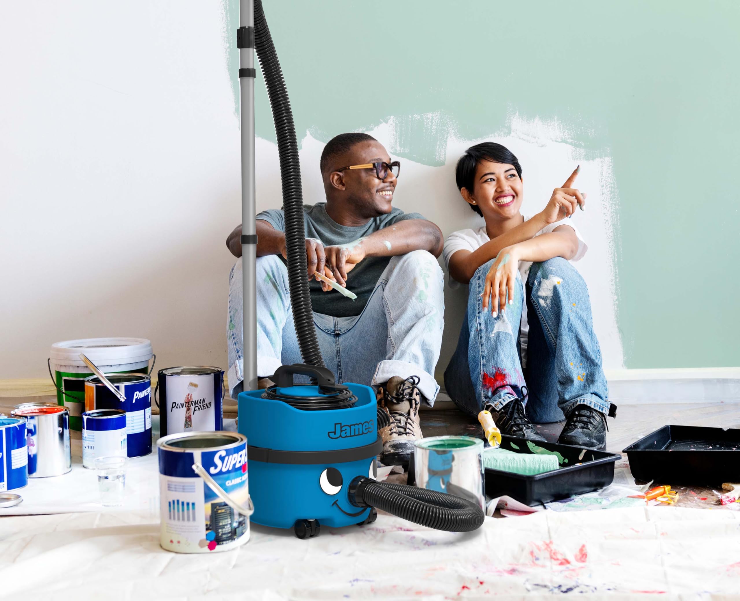 James JVP180 Powerful Cordless Vacuum Cleaner - Lightweight, Rechargeable for Pet Hair, Hard Floors & Carpets - Perfect for Home, Office & Car Cleaning