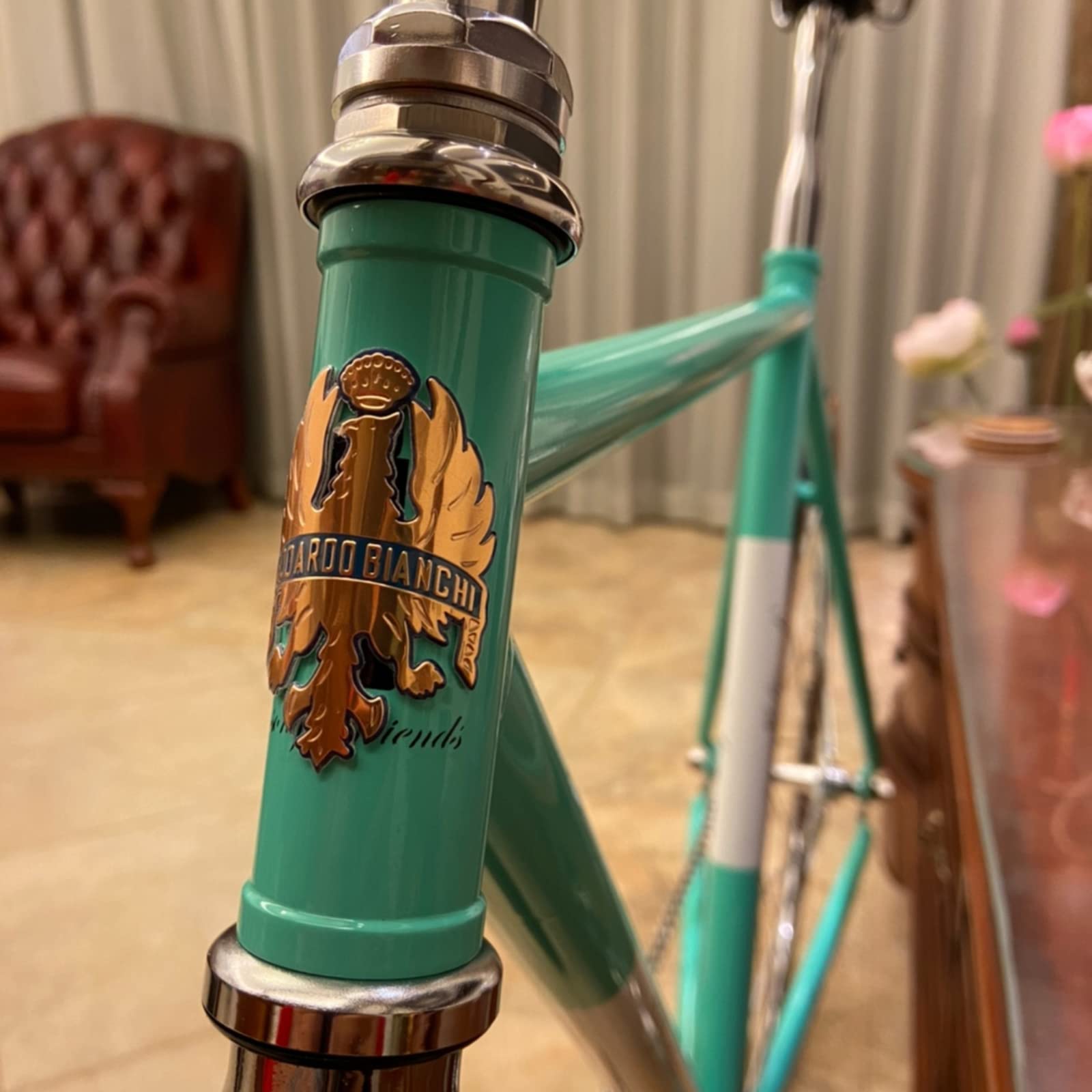 Premium MTB Bike Head Badge Decals - Waterproof Vinyl Stickers for BMX & Foldable Bikes (Pinarello Red) - Perfect for Customizing Bike Frames & Enhancing Style