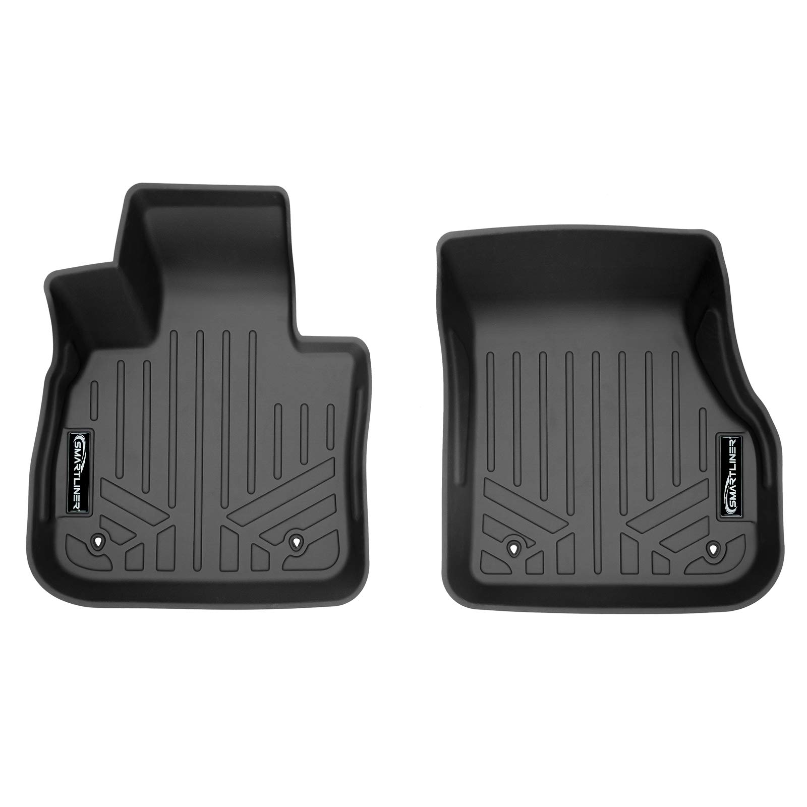 Premium SMARTLINER All-Weather Custom Fit Floor Mats for BMW X1 (2016-2022) & X2 (2018-2022) - 1st Row Black Liners - Durable Protection Against Mud, Snow & Spills - Perfect for Daily Commute, Road Trips & Off-Road Adventures