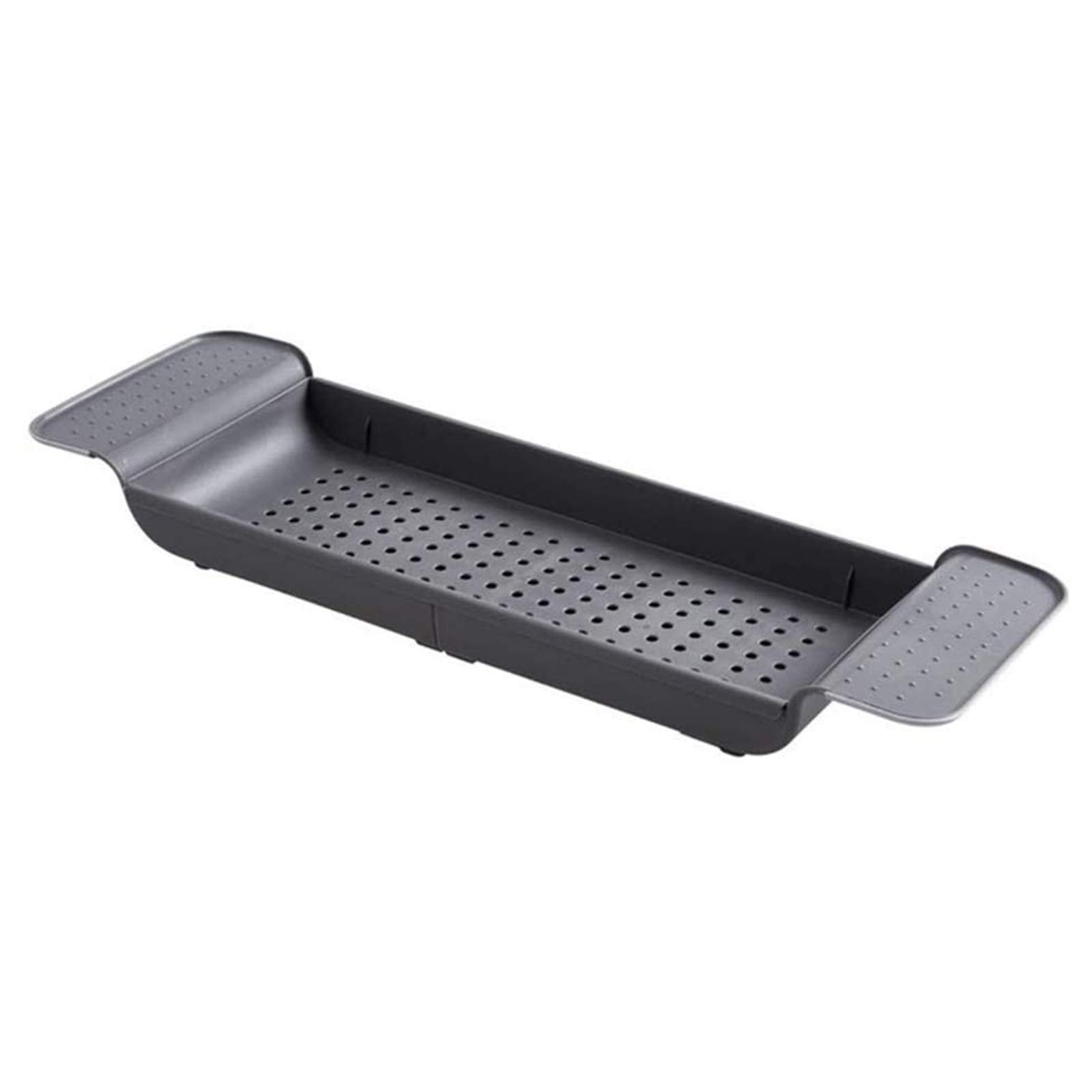 Expandable Bathtub Shelf Caddy Tray - Multifunctional Bath Organizer for Wine, Utensils, Dishes & Tablet - Plastic Bathtub Storage Rack with Candle Holder - Perfect for Relaxing Baths & Spa Days