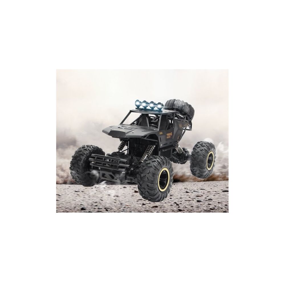 4DRC 4D SF620 1:12 Scale Off-Road RC Monster Truck - 2.4GHz Remote Control, 4WD Dual Motor, Metal Shell (Black) - Perfect for Backyard Racing, Stunt Driving & Outdoor Adventure