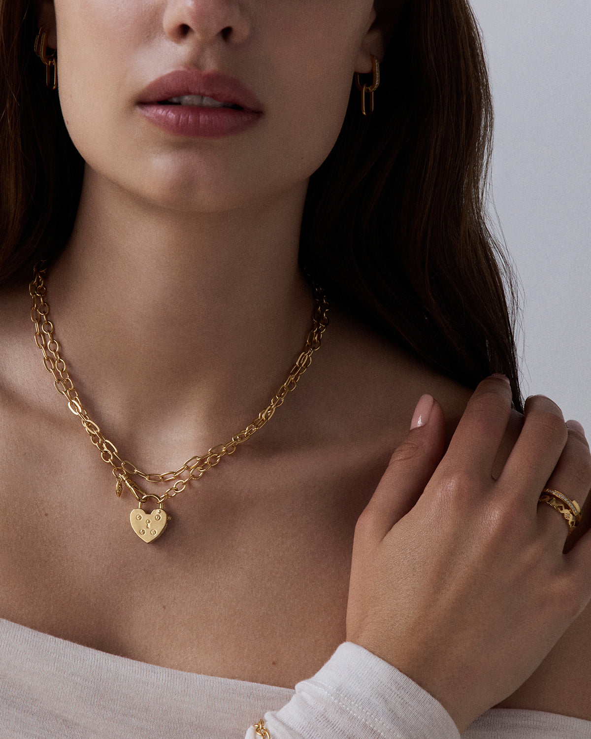 18K Gold Vermeil Connection Ring for Women - Dainty Stackable Ring, Minimalist Jewelry Gift for Her - Perfect for Everyday Wear, Anniversary & Special Occasions