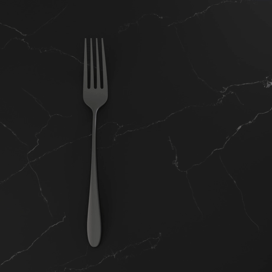 Premium 20-Piece Black Satin Flatware Set - Elegant Stainless Steel Cutlery for Fine Dining, Wedding Gifts & Formal Dinner Parties