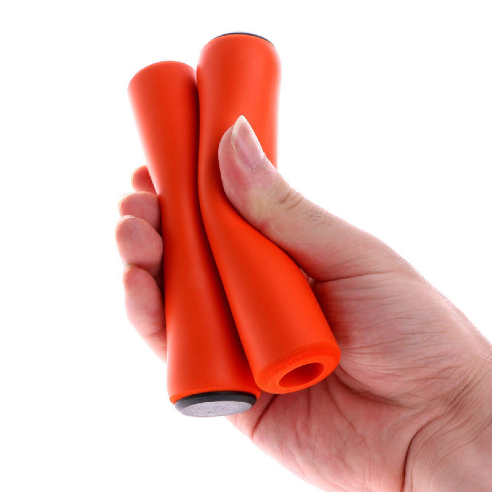 Non-Slip Silicone Bike Handlebar Grips - Comfortable Mountain/BMX/Cruiser Bicycle Hand Grips for Scooters, Tricycles & Wheelchairs | Durable & Shock-Absorbing for Urban Commuting, Trail Riding & Daily Cycling (Pink)