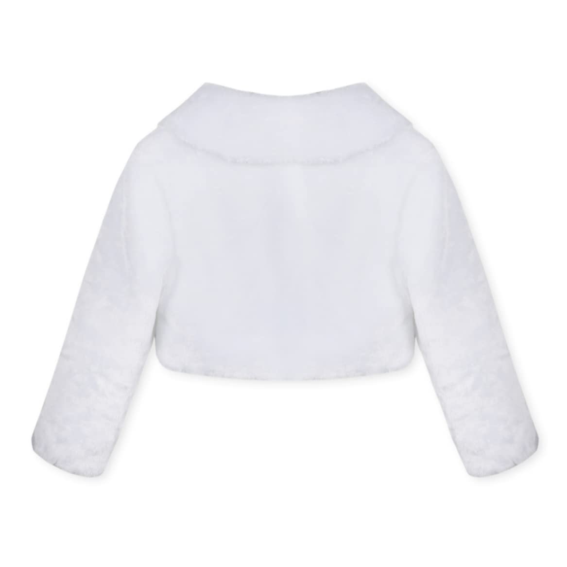 Lorilida Baby Girls Faux Fur Bolero Jacket - Princess Bridesmaid Long Sleeve Cardigan for Wedding Party Dress - Perfect for Formal Events, Photo Shoots & Special Occasions
