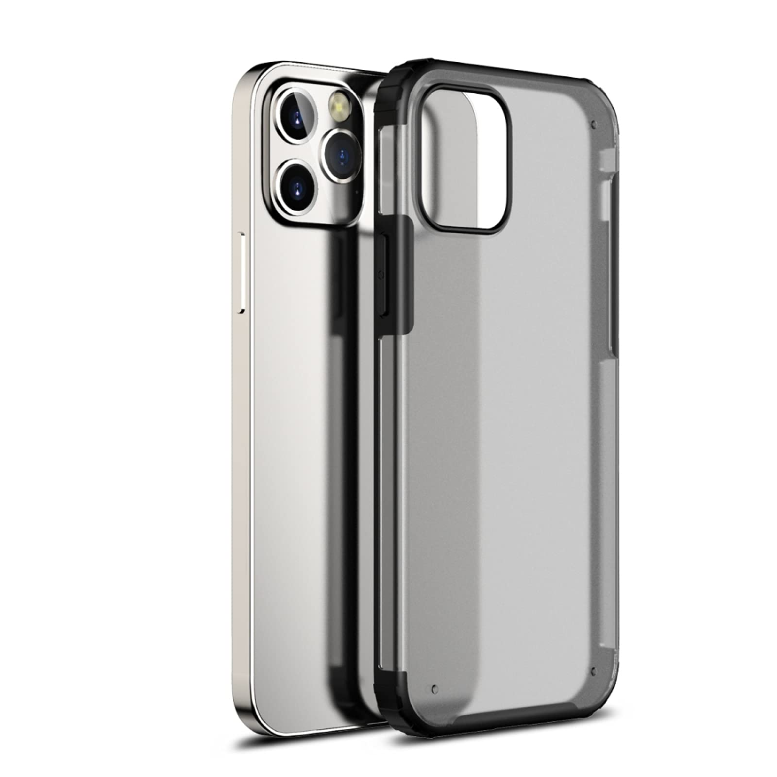 XIAOMIN iPhone 12 Pro Max Case - Shockproof TPU + PC Hybrid Protective Cover, Eco-Friendly, Slim Fit, Black - Perfect for Daily Use, Work & Outdoor Activities