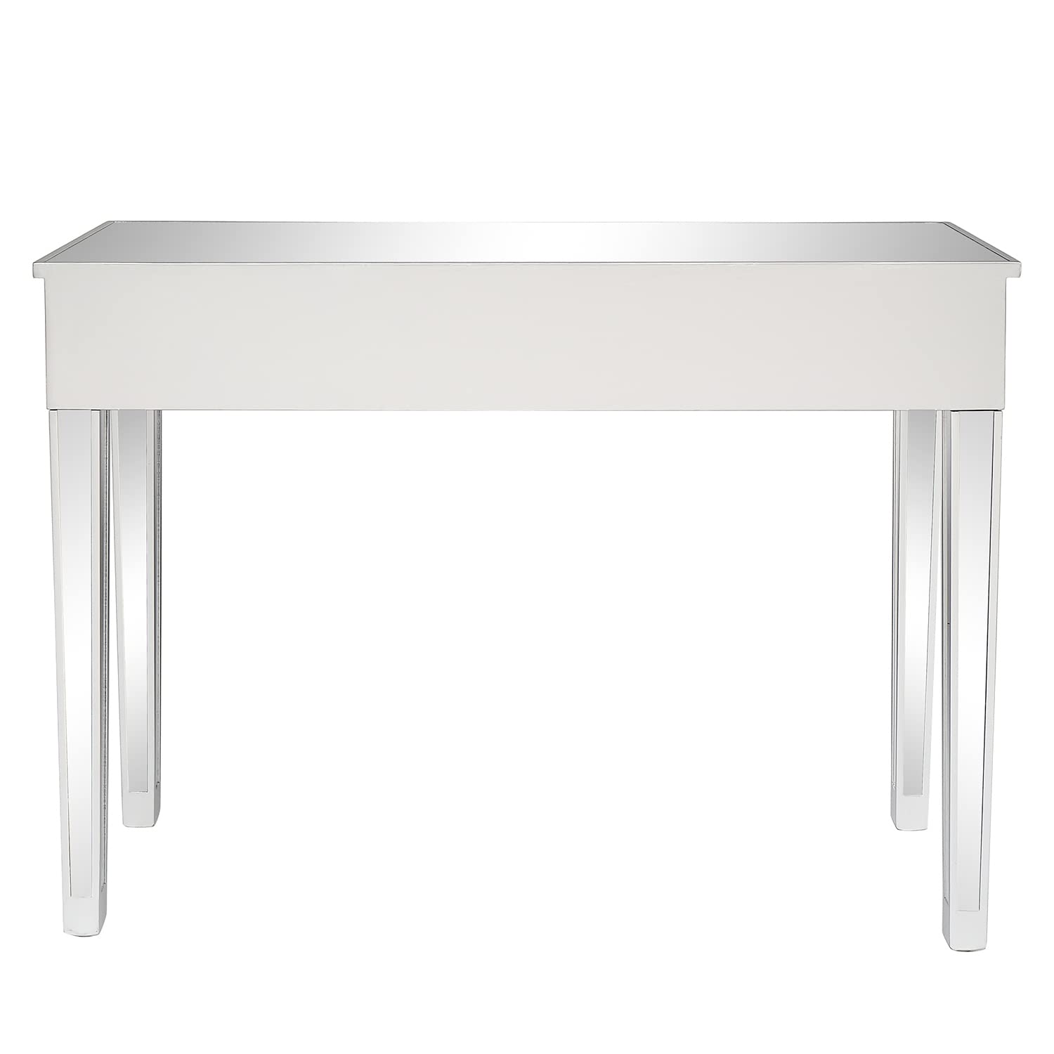 Modern Mirrored Console Table with 3 Drawers - Vanity Dressing Table, Sofa Side Table & Entryway Desk for Home Office, Bedroom & Hallway - Perfect for Makeup, Storage & Living Room Decor