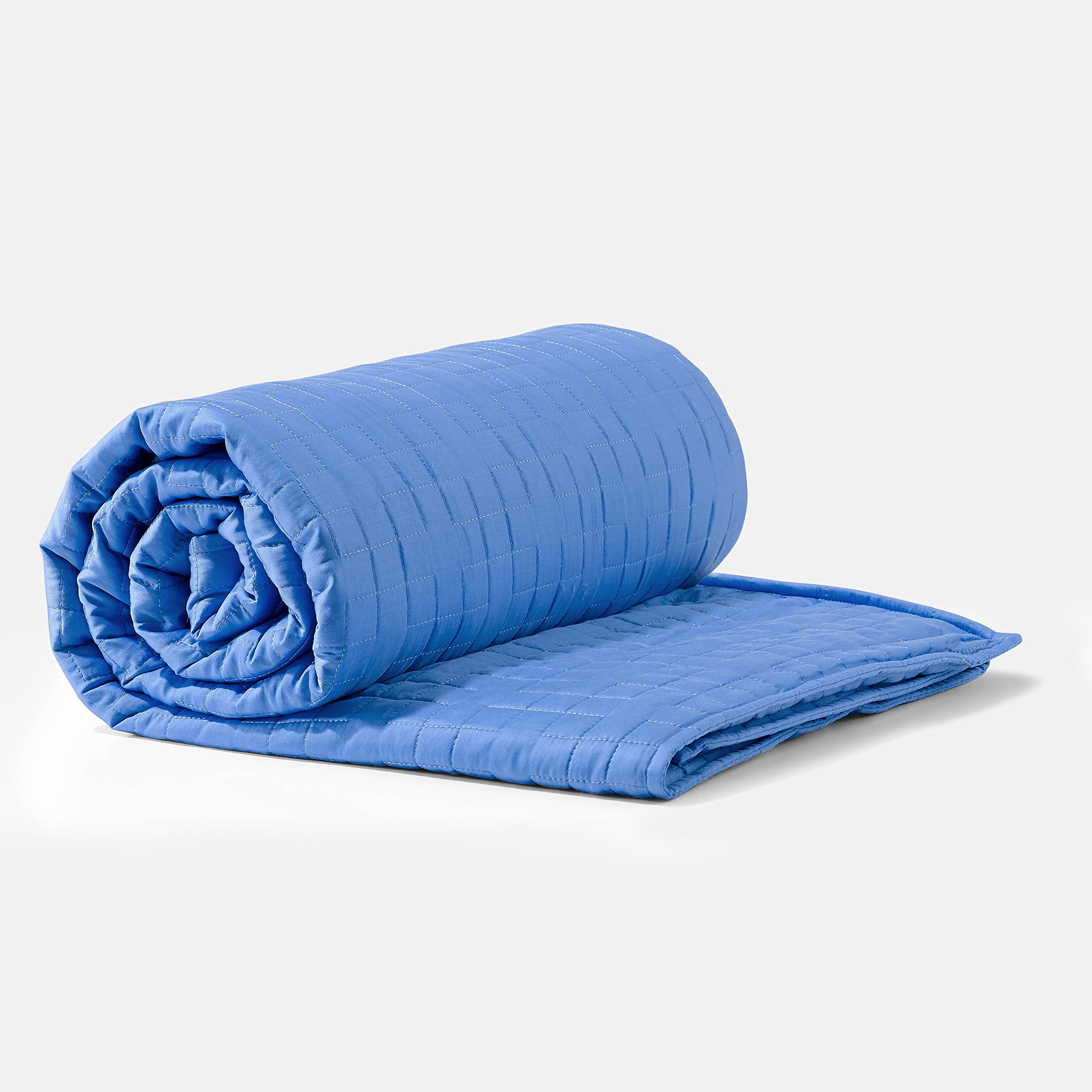 Upgraded Cooling Weighted Blanket for Adults - 15lbs Cerulean Blue Gravity Blanket, 48