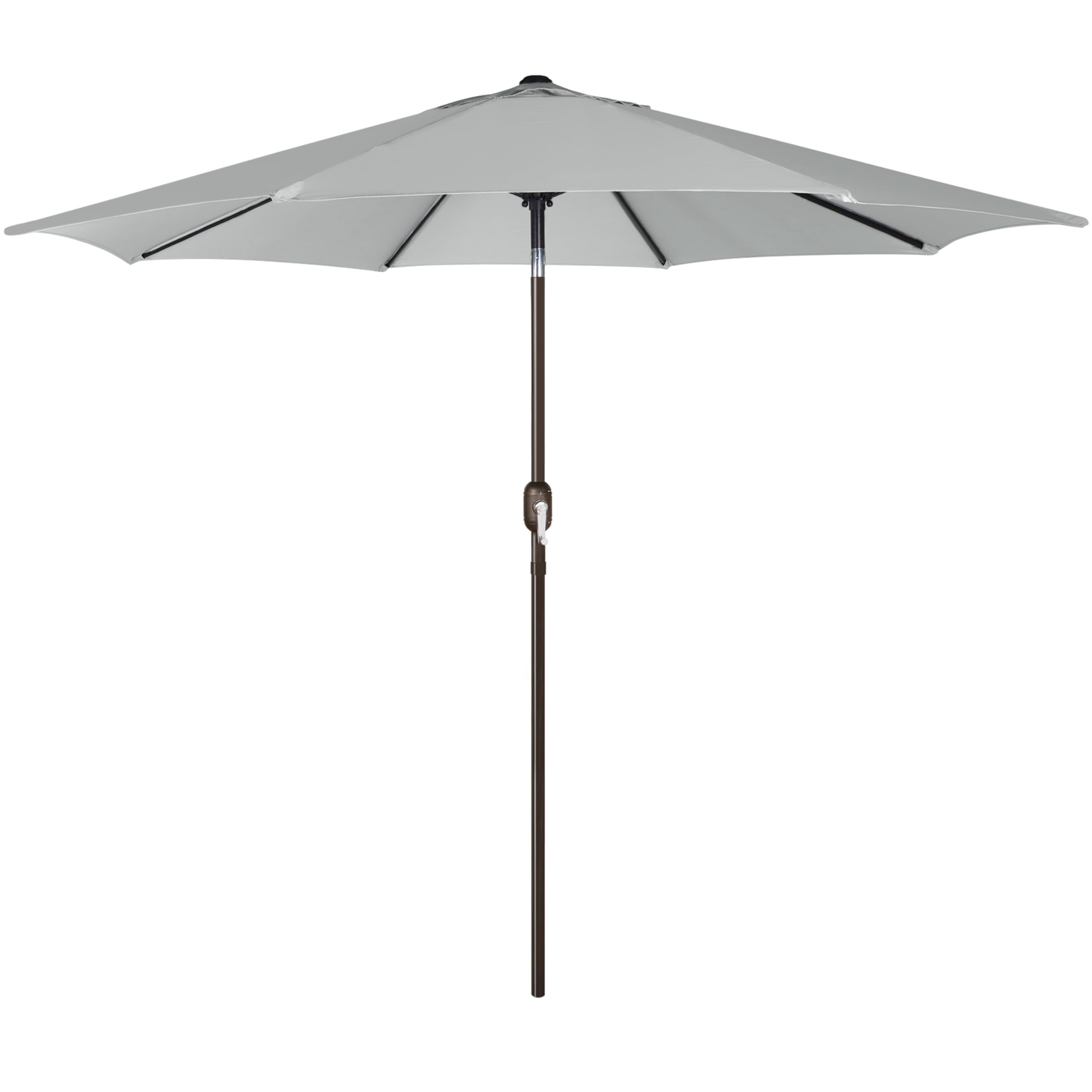 Blissun 9-Foot Outdoor Patio Umbrella with 8 Sturdy Ribs - Push Button Tilt & Crank - Heavy Duty Market Umbrella for Backyard, Poolside, Restaurant, and Outdoor Dining