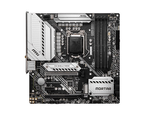 MAG B460M Mortar WiFi Intel 10th Gen LGA 1200 mATX Motherboard - Gaming, Streaming & Productivity PC Builds