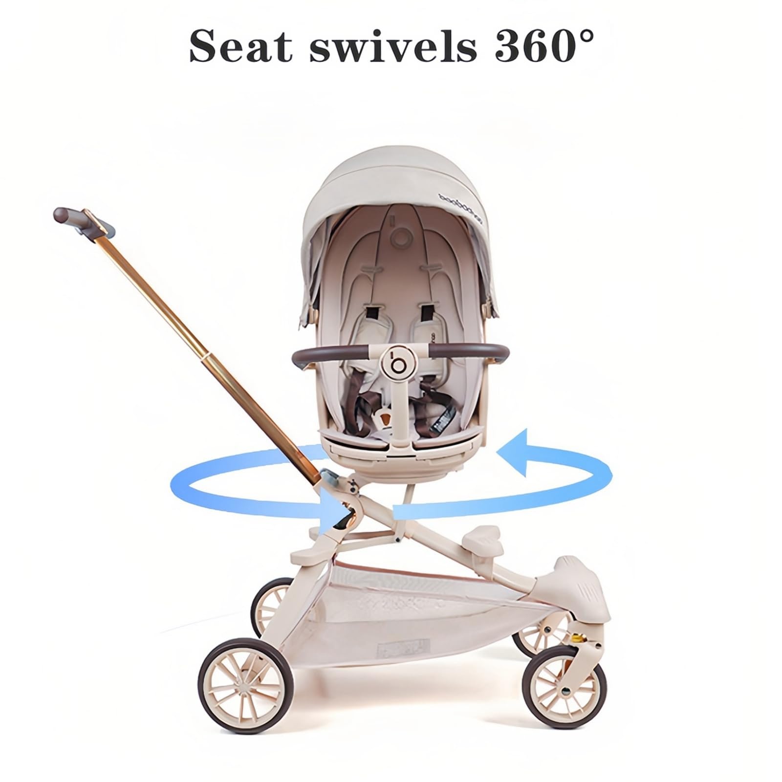 Lightweight Folding Stroller Wagon for Baby & Toddler Travel - 360° Reversible Seat, Adjustable Canopy with Storage Basket | Compact Umbrella Stroller for Airplane, Park, Beach & Shopping Trips