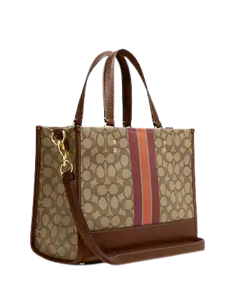 Coach Dempsey Carryall Tote Bag - Signature Jacquard with Stripe Design & Coach Patch - Perfect for Work, Travel & Everyday Use