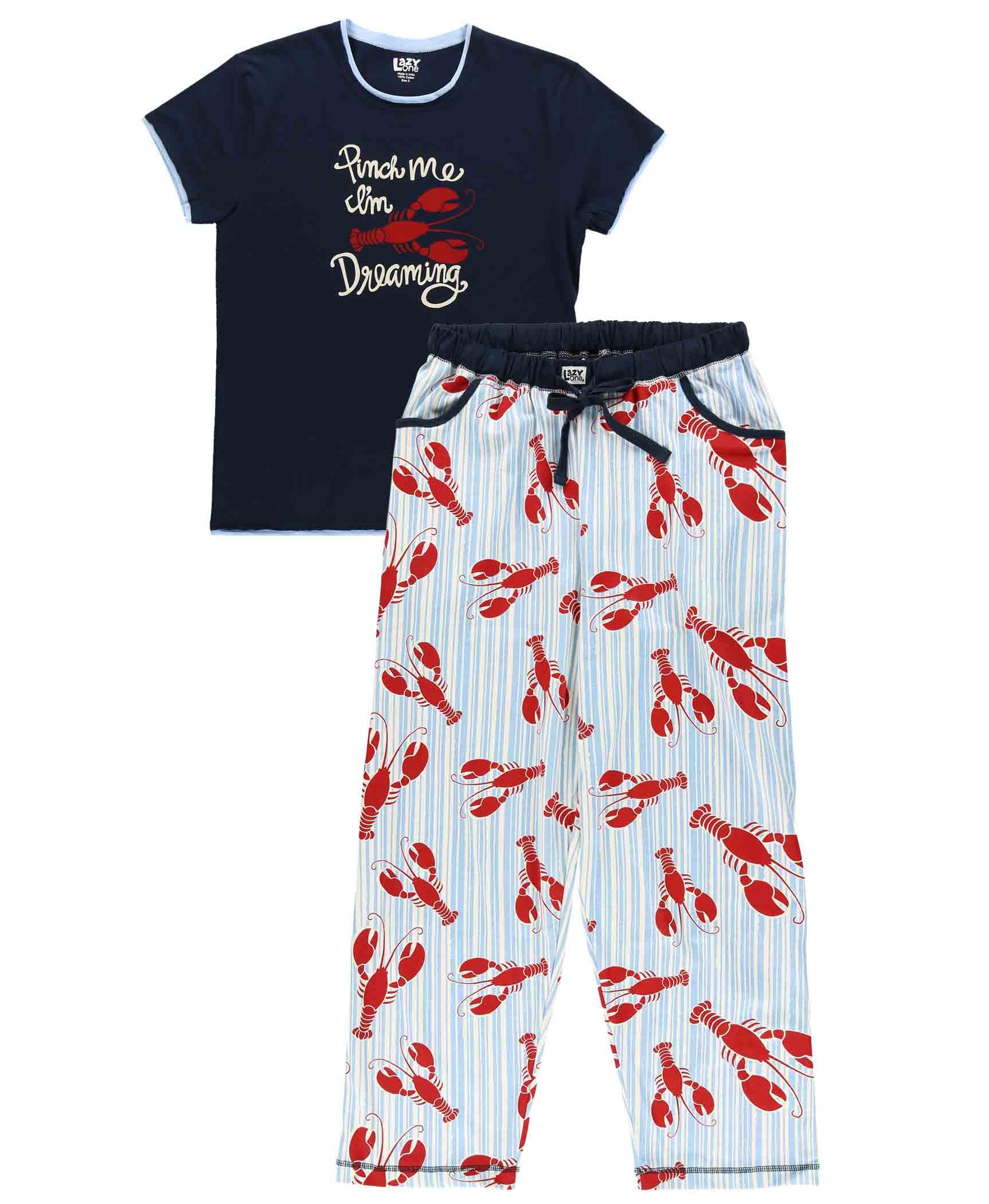 Lazy One Women's Pajama Set - Soft Short Sleeve Sleepwear with Cute Prints, Comfortable Relaxed Fit for Lounge & Sleep | Perfect for Nighttime Relaxation, Sleepovers & Cozy Evenings at Home