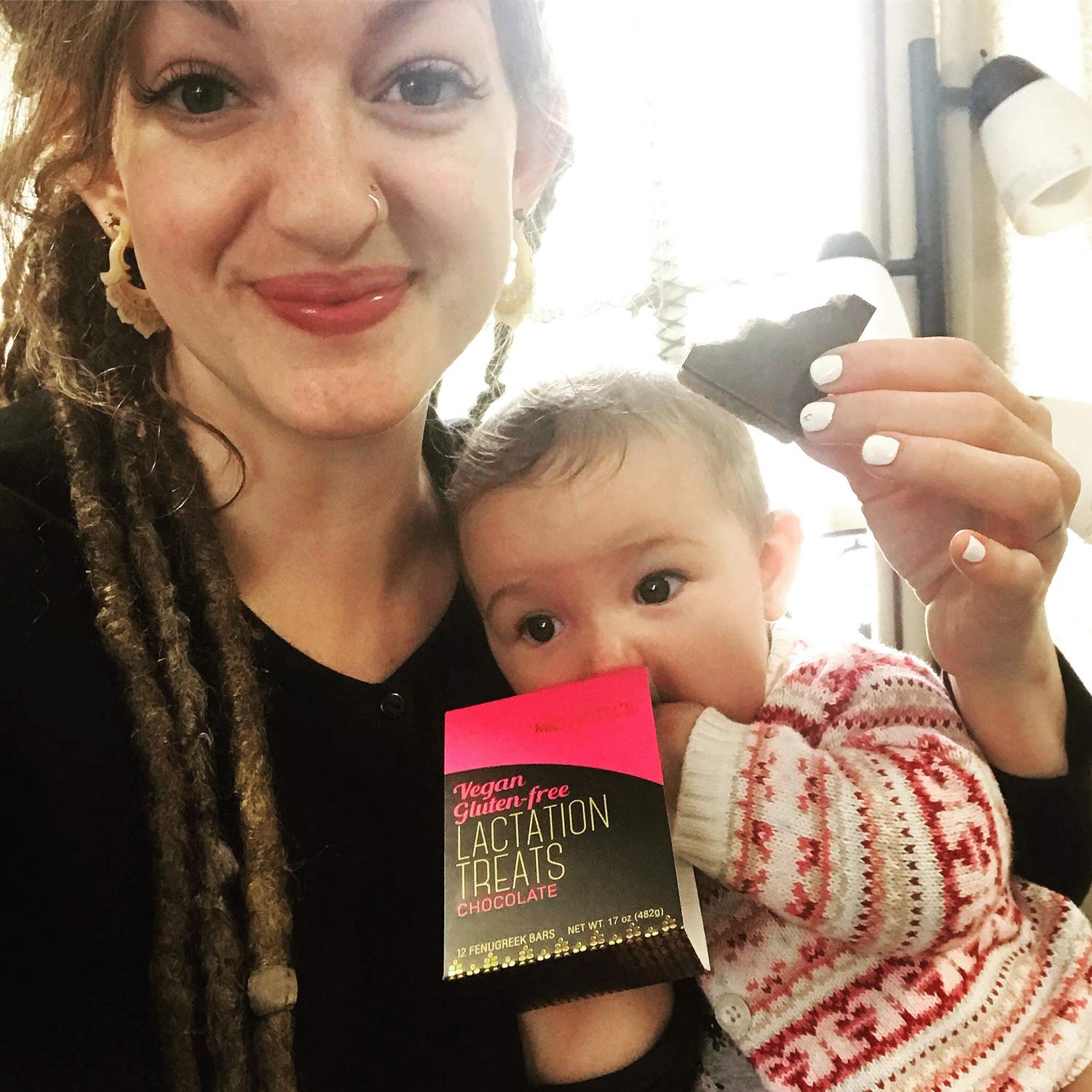 Mrs. Patel's Lactation Treats - Indian Spiced Lactation Bars with Dark Chocolate & Salted Caramel Whipped Base | Sweet & Salty Ayurvedic Snack with Fenugreek | Postpartum Nursing Support for New Moms (3 Pack) | Perfect for Breastfeeding Mothers & Postpartum Recovery