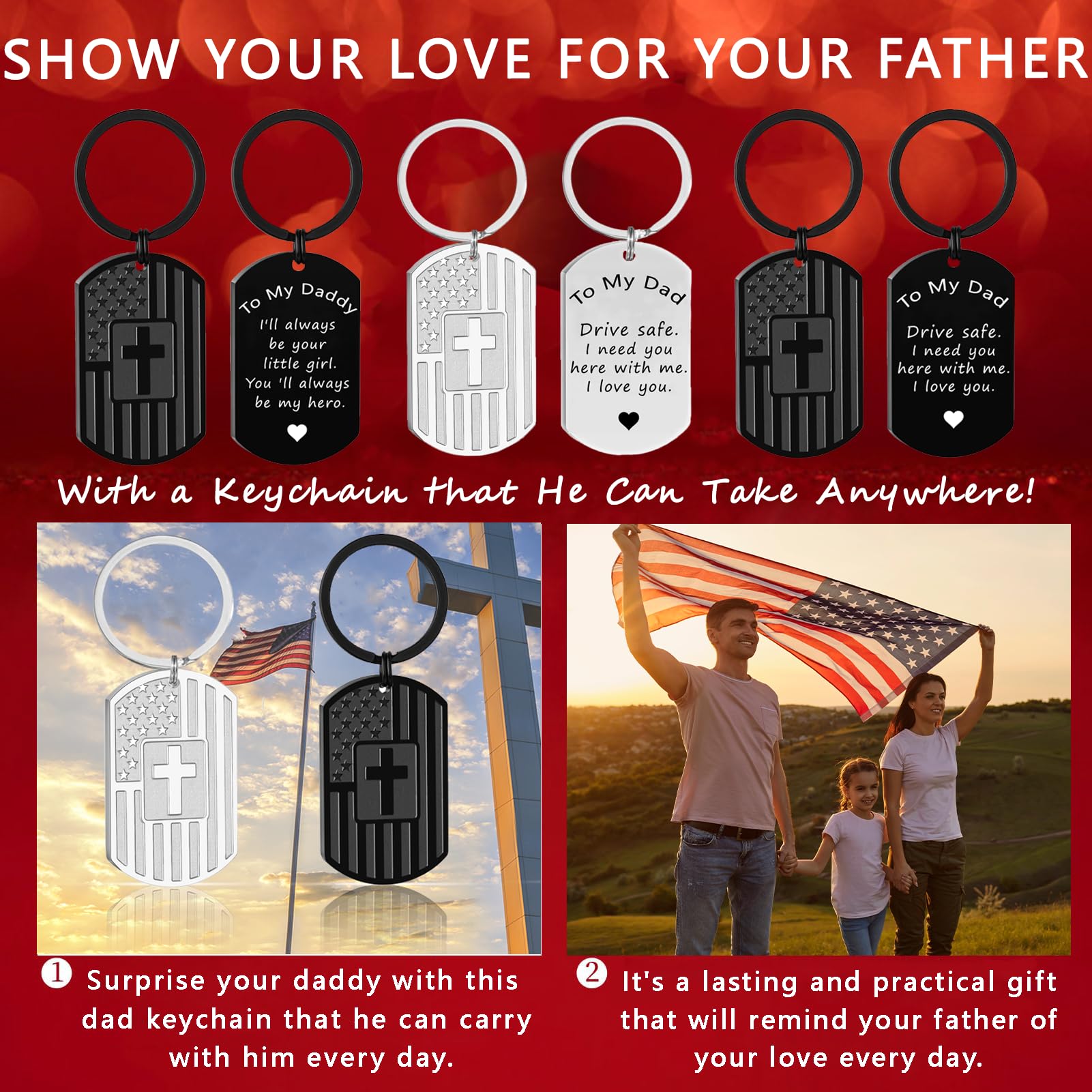 Religious Keychain for Men - First Communion, Baptism, Confirmation Gifts - Easter & Graduation Present - Durable & Inspirational Christian Accessory - Perfect for Church Events, Daily Carry & Special Occasions