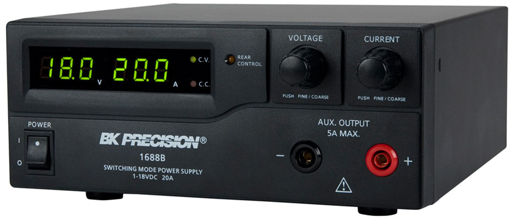 BK Precision 1688B DC Power Supply 1-18V 0-20A with USB & Software Control - Ideal for Electronics Testing, Lab Equipment, and Industrial Applications