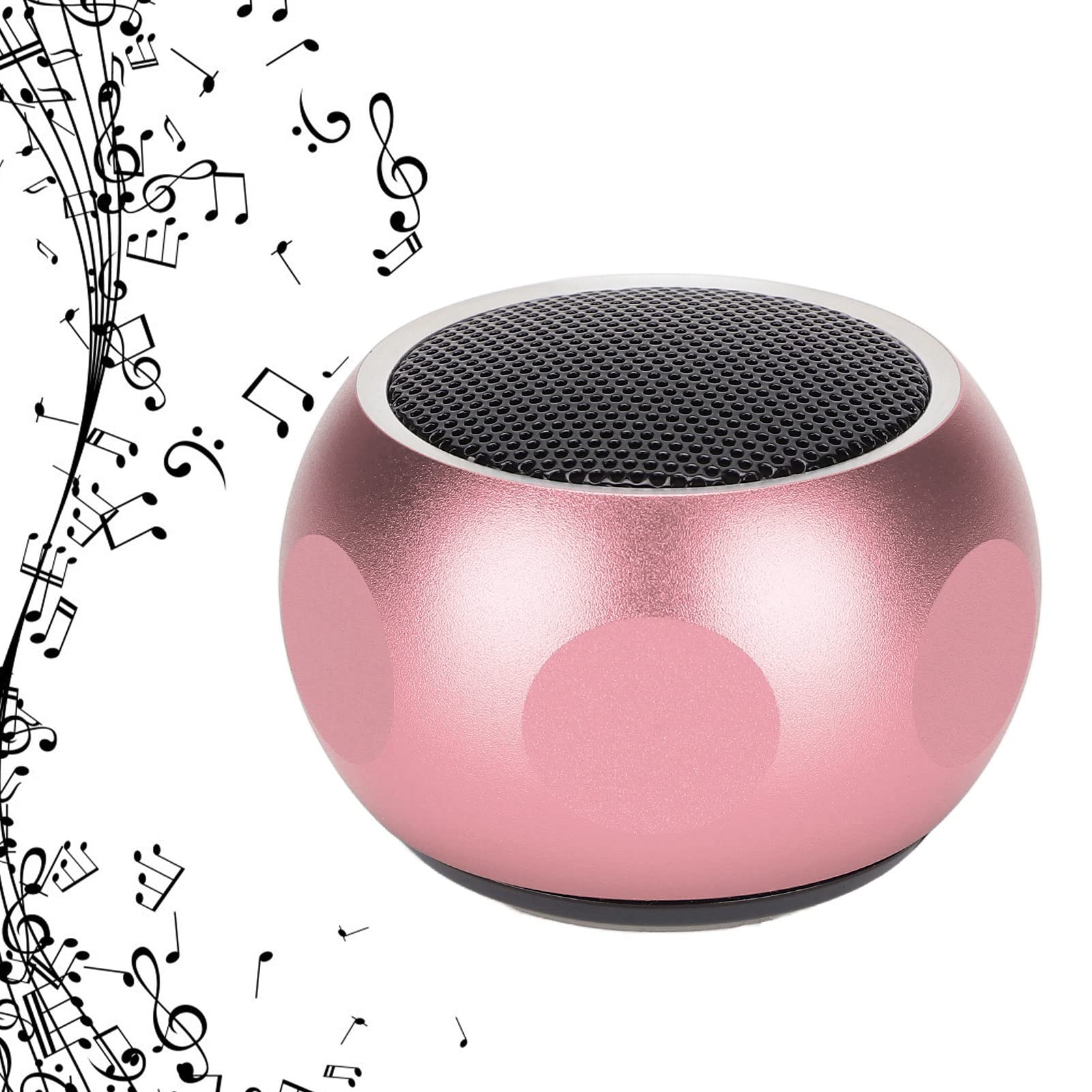 Mini Portable Bluetooth Speaker - Wireless Tiny Speaker with Lanyard, Frosted Texture, 2H Charge & 2.5H Playtime, 300mAh Battery - Perfect for Shower, Bike, Car, Travel & Outdoor Activities (Pink)