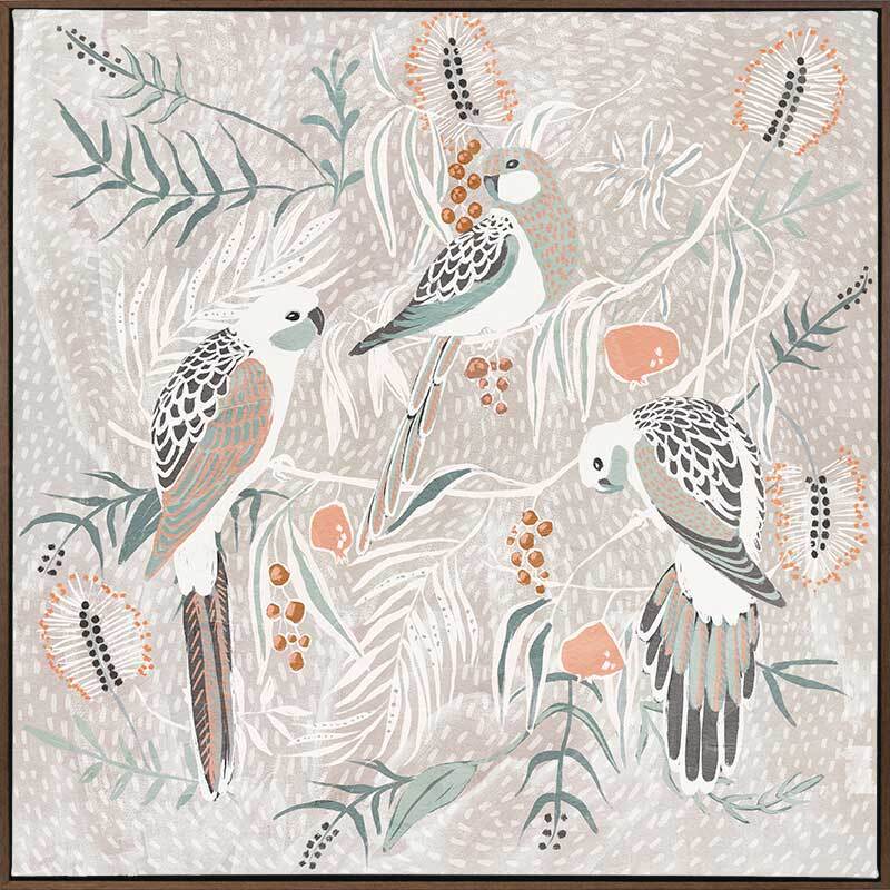 Feathered Serenade Canvas Art Print - Hand-Painted Bird & Nature Wall Decor for Living Room, Bedroom, Office | Perfect Gift for Home Decor & Nature Lovers