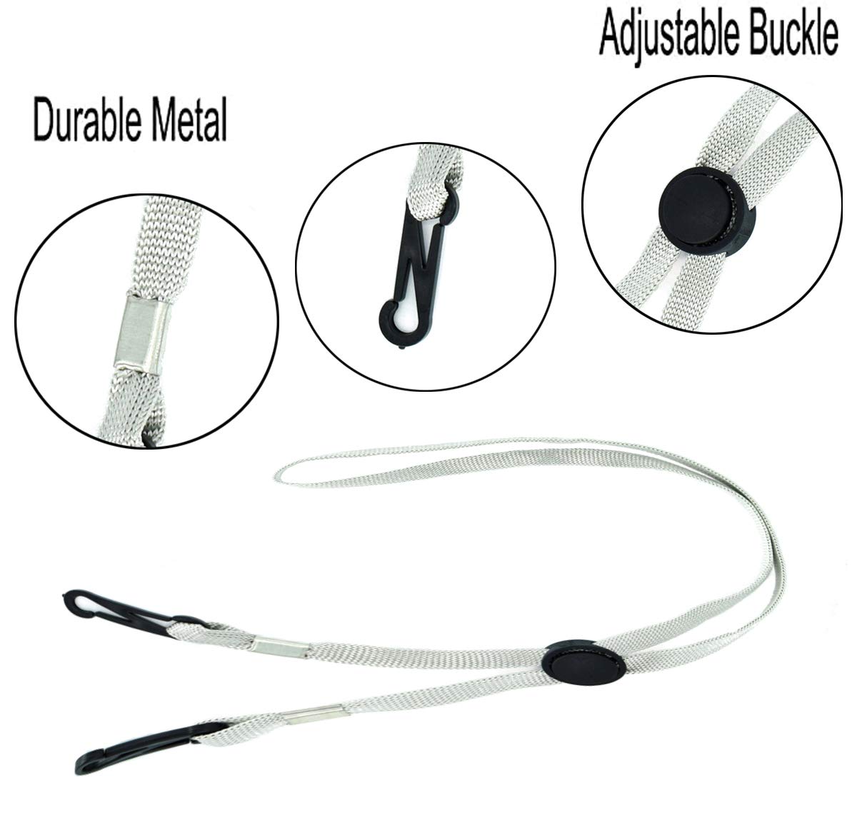 Adjustable Face Shield Lanyards for Women Men Kids - Neck Strap for Masks & Safety Gear