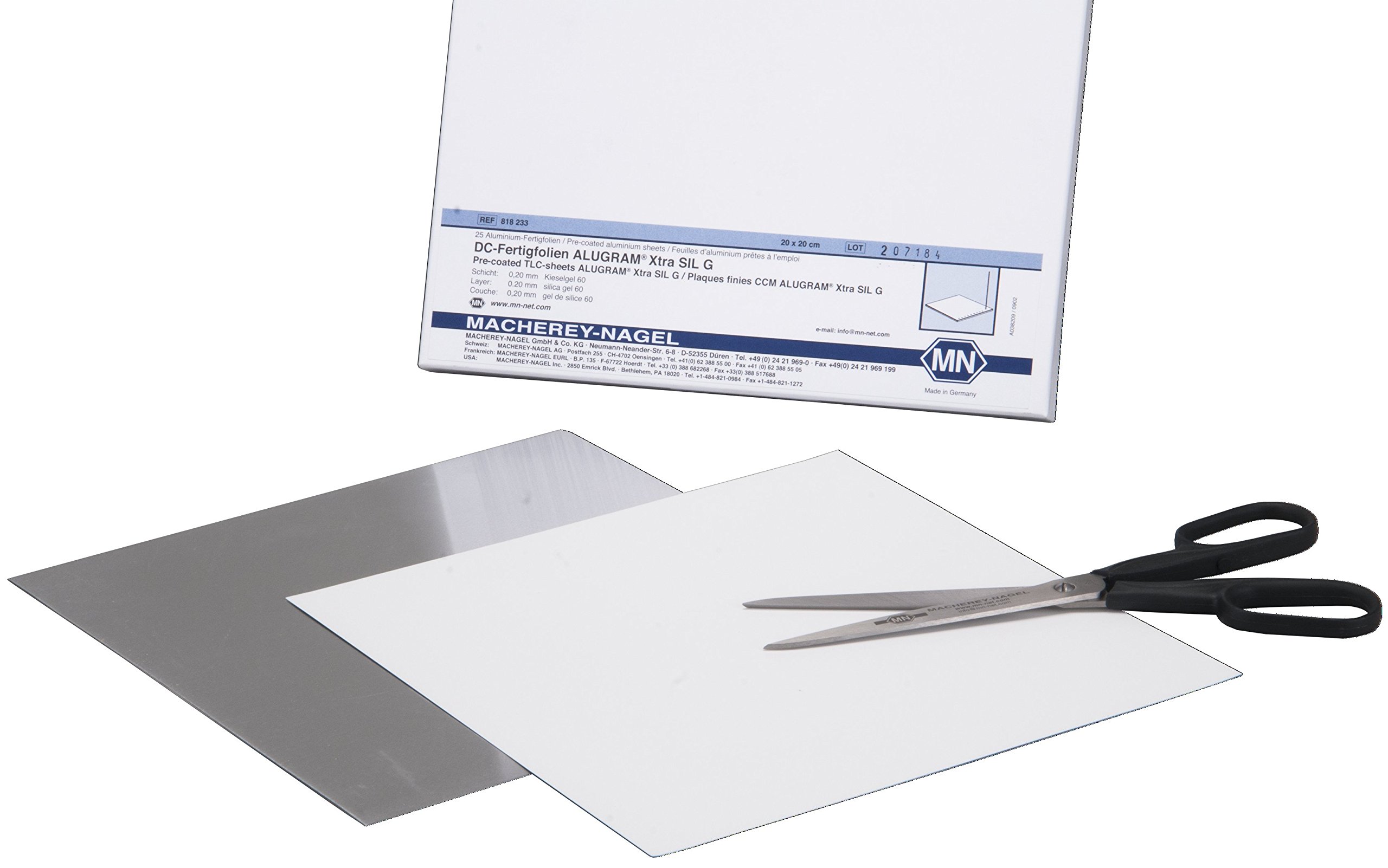 Pre-Coated TLC Aluminum Sheets - ALUGRAM Xtra SIL G UV254 (20x20cm) for Thin Layer Chromatography | Lab Testing & Chemical Analysis Supplies