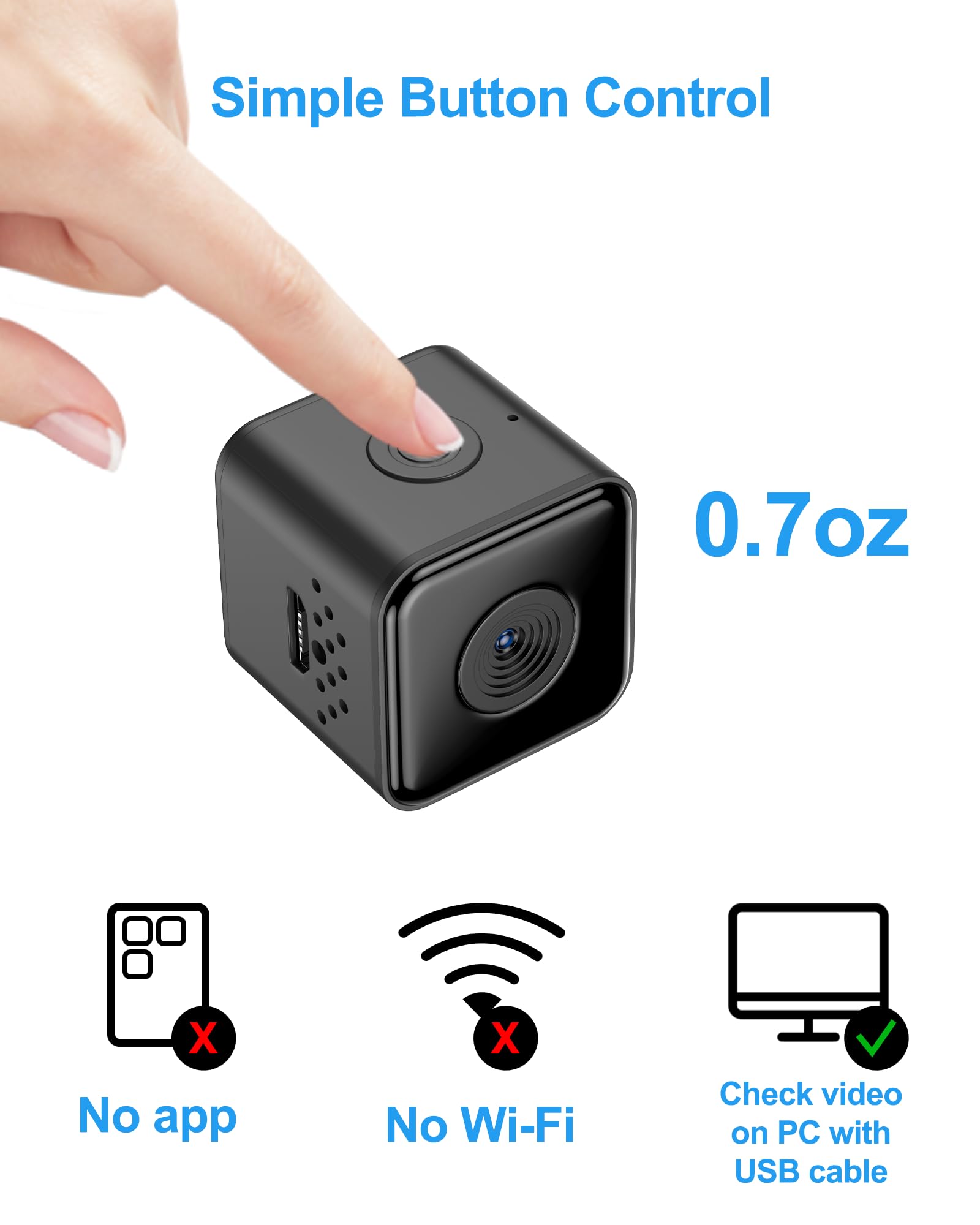 Pet Camera Collar for Cats & Dogs - No App Needed, Wireless Body Camera for Pet Tracking & Monitoring - Perfect for Outdoor Adventures, Home Security & Training (M-Size, Micro-SD Card Not Included)