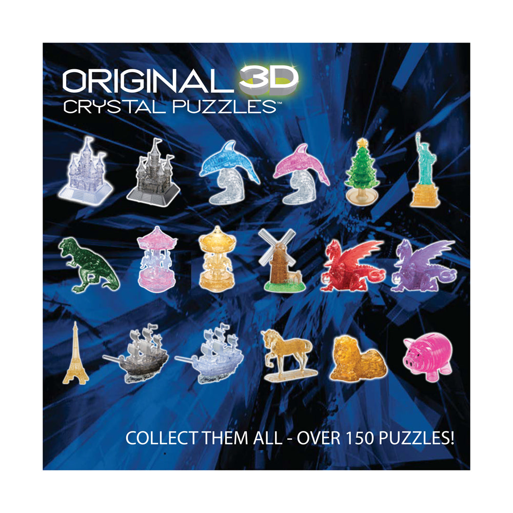 3D Crystal Puzzle Triceratops & Baby - 61 Piece Challenging Brain Teaser for Adults & Kids - Perfect for Family Game Night & STEM Learning Activities