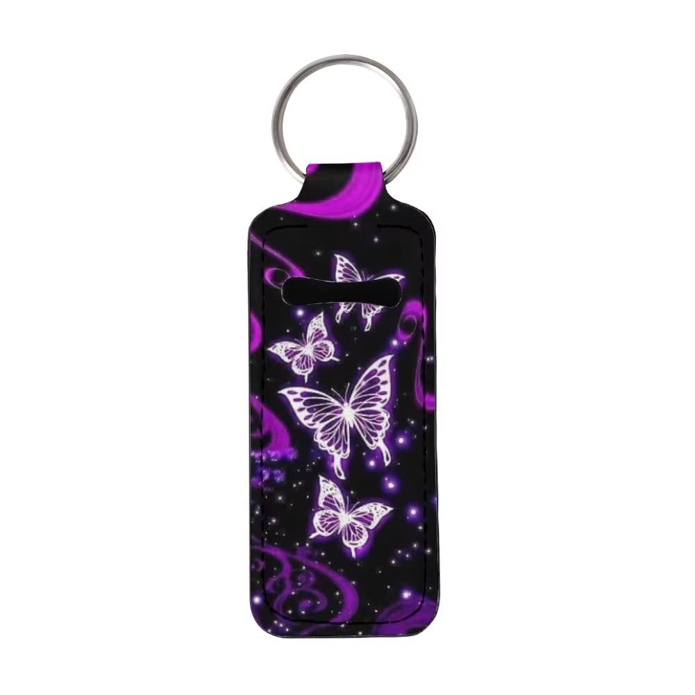Fashionable Chapstick Holder Keychain for Women - Lip Balm & Lipstick Keychain Holder - Perfect for Purse, Backpack, or Keyring (Gift Idea)
