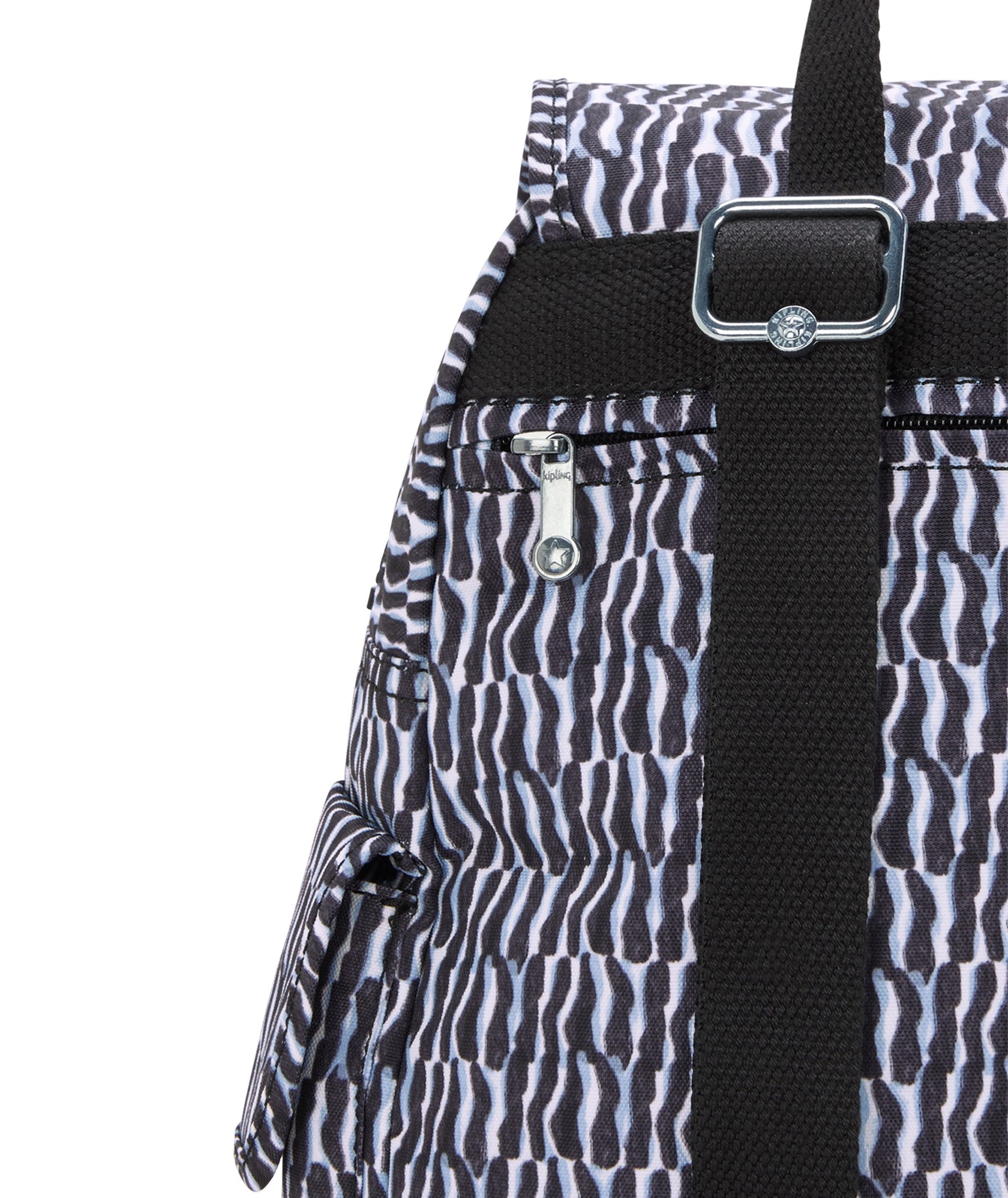 Kipling City Pack Small Printed Backpack - Lightweight Travel Daypack for Women & Teens - Perfect for School, Work, Vacation & Daily Use (Holiday Waves Design)