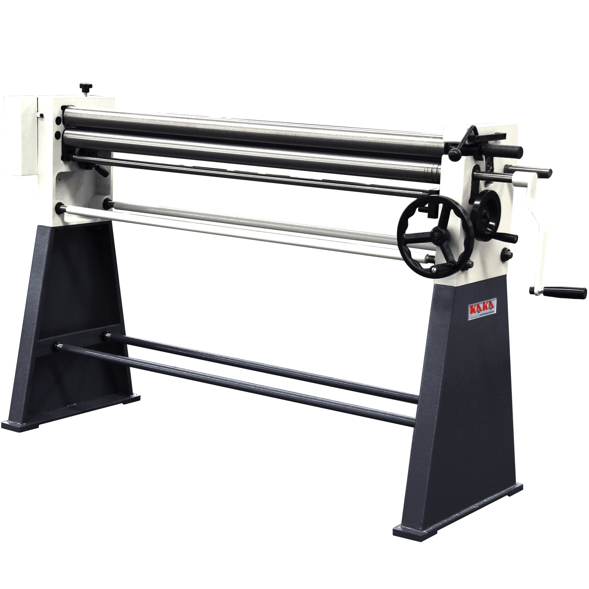 KAKA INDUSTRIAL W01-4914 49-Inch Manual Metal Slip Roll Machine - 16-Gauge Capacity for Steel & Aluminum Sheets with Removable Hardened Rollers - Perfect for Metalworking, HVAC Duct Fabrication, and Round/Conical Shaping Projects