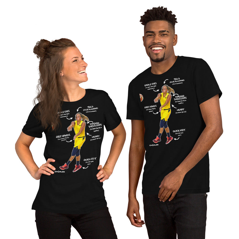 Julie Allemand Black Unisex T-Shirt - Comfortable Cotton Tee for Men & Women - Perfect for Casual Wear, Sports, and Gifts