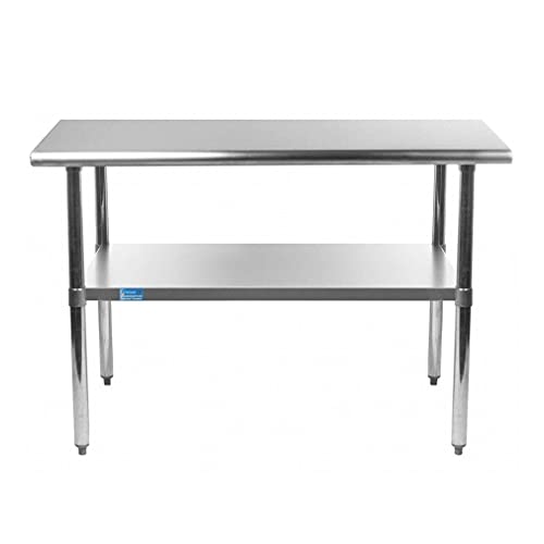 AmGood NSF Certified Stainless Steel Work Table with Undershelf - 36