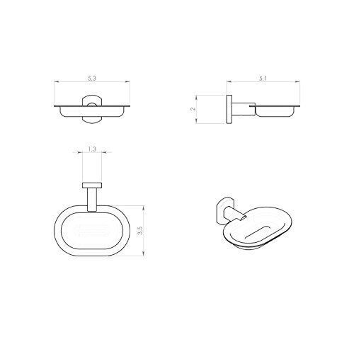 Gedy ED12-13 Edera Soap Dish Holder - 0.72