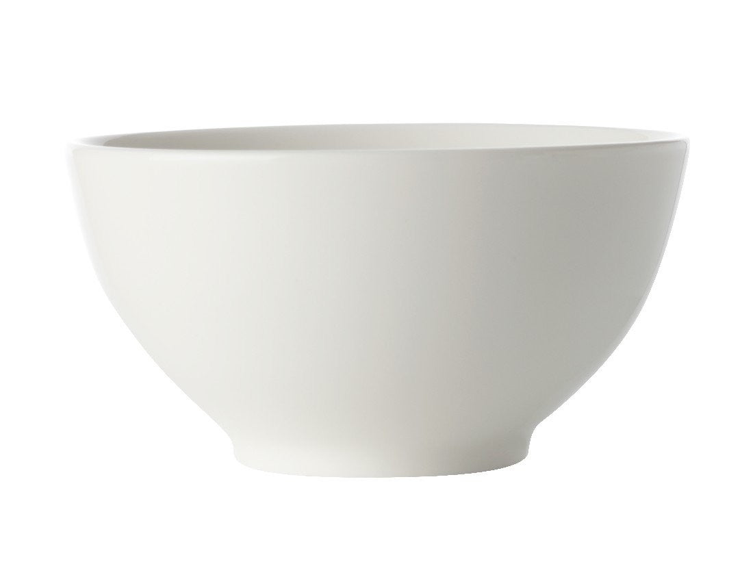Maxwell & Williams White Basics Rice Bowl 12.5cm (5 Inches) - Set of 4, Porcelain Dinnerware for Asian Cuisine, Sushi, Soup & Salad - Microwave & Dishwasher Safe
