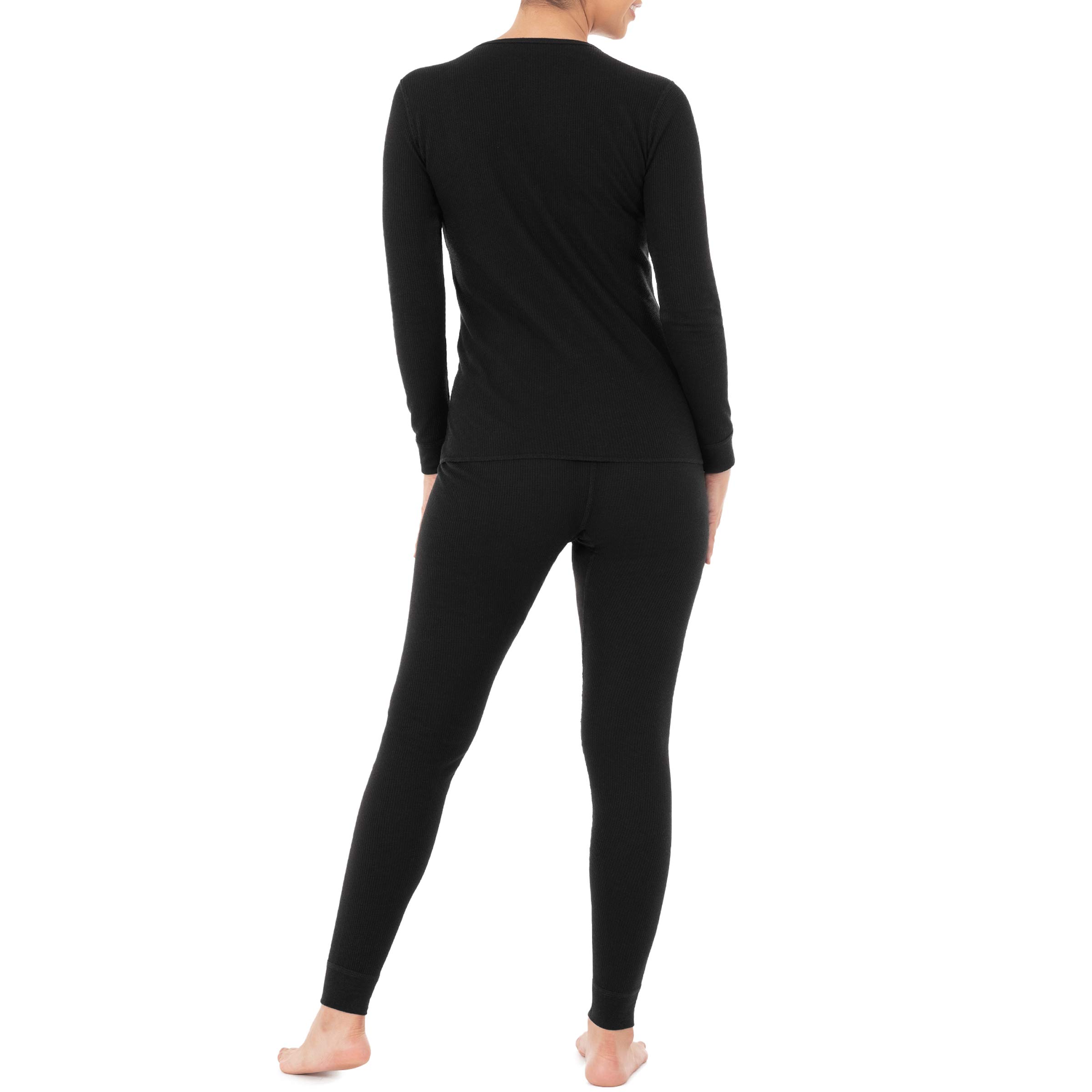 Fruit of the Loom Women's Micro Waffle Premium Thermal Underwear Set - Cozy Winter Layering for Home & Outdoor Activities