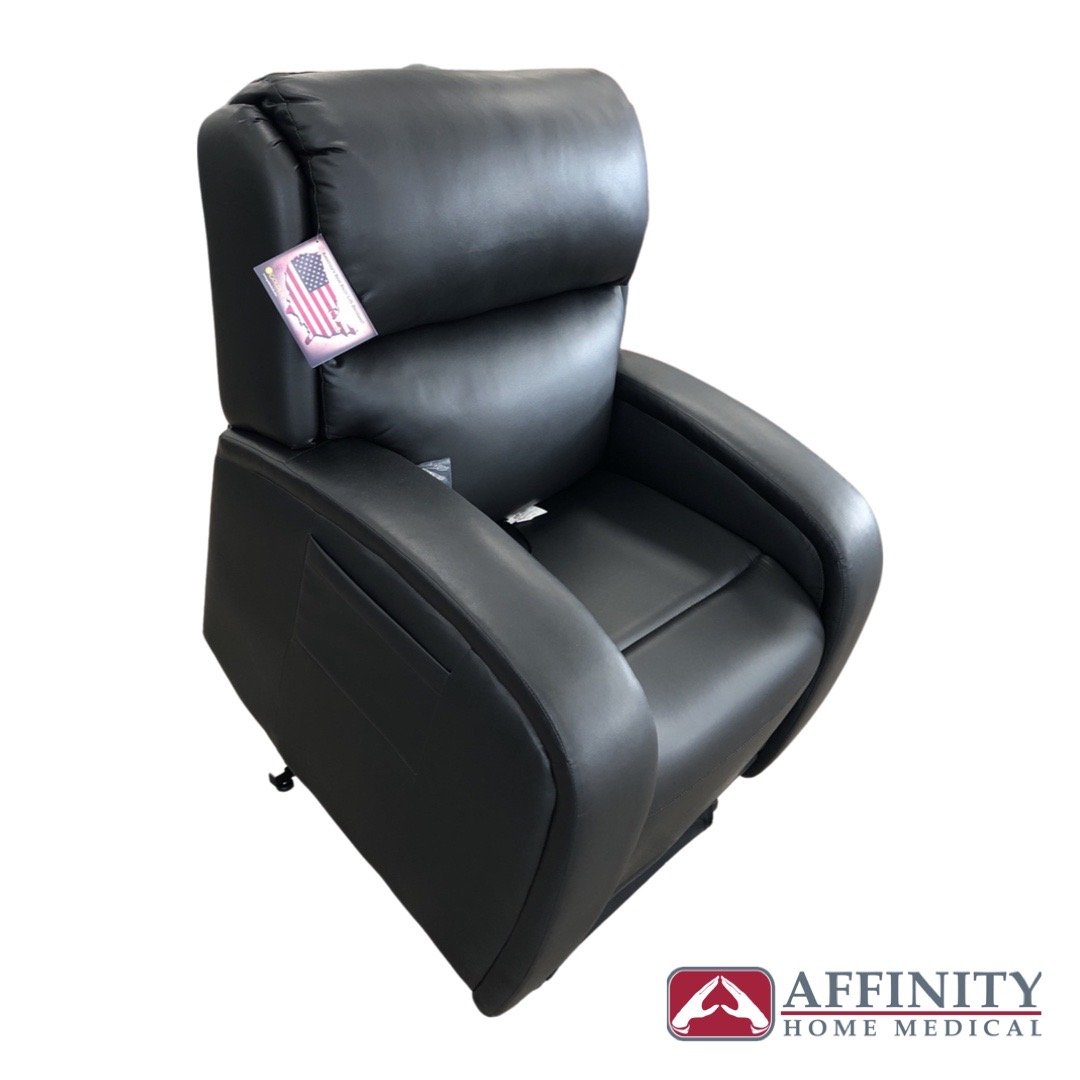 Ez Sleeper PR 761 Maxicomfort with Twilight Luxury Lift Chair - Black Onyx Brisa | Power Recliner for Elderly & Mobility Issues | Perfect for Living Room, Bedroom & Home Theater Relaxation
