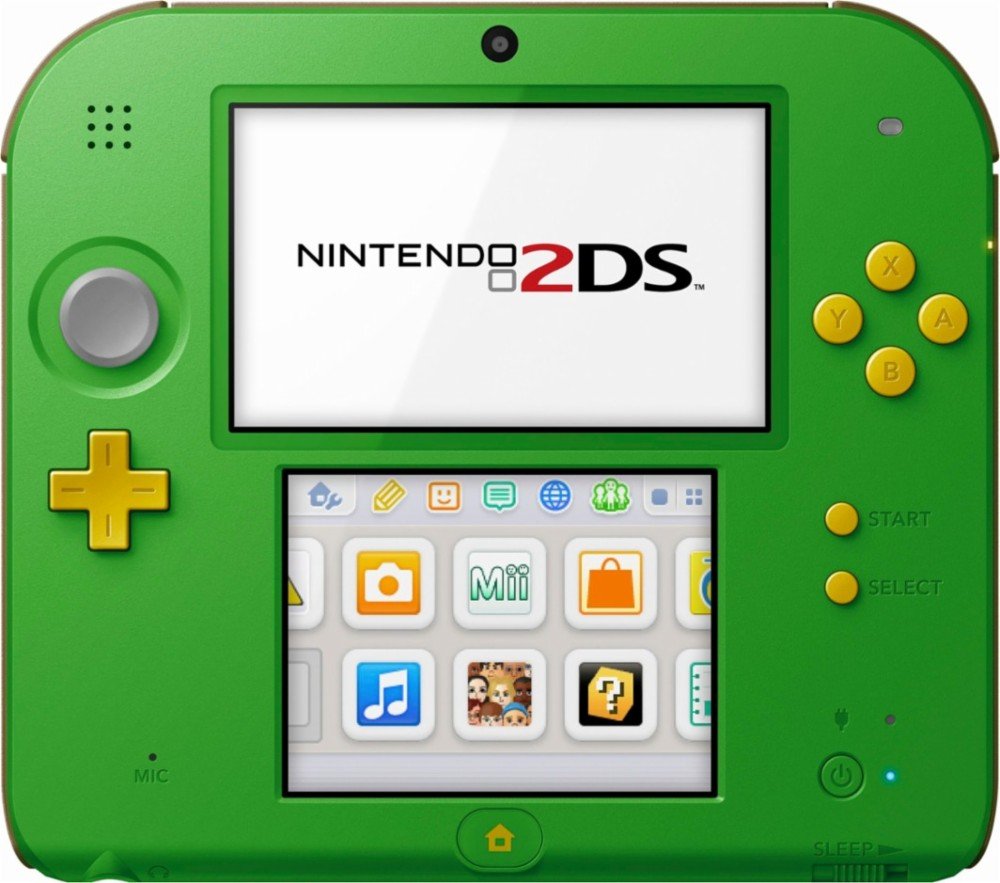 Nintendo 2DS Console with Legend of Zelda Ocarina of Time 3D Game Bundle - Portable Gaming System for Kids & Adults, Perfect for Travel & Home Entertainment
