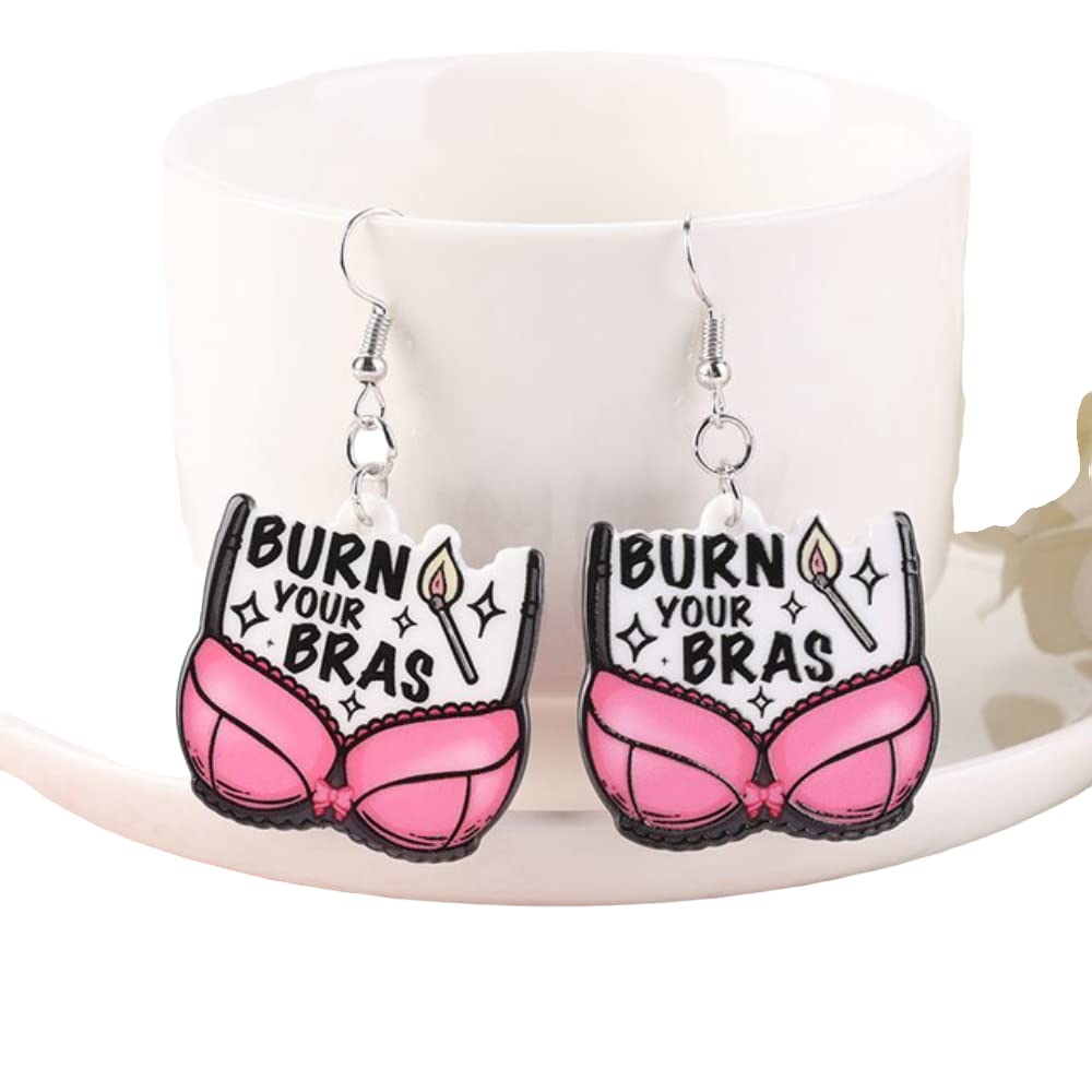 1 Pair Fashion Acrylic Pink Heart Coffin Dangle Earrings - Handmade Jewelry for Girls, Creative Gang Butt Earrings, Unique Birthday Gift for Women & Teens | Perfect for Parties, Cosplay & Everyday Wear