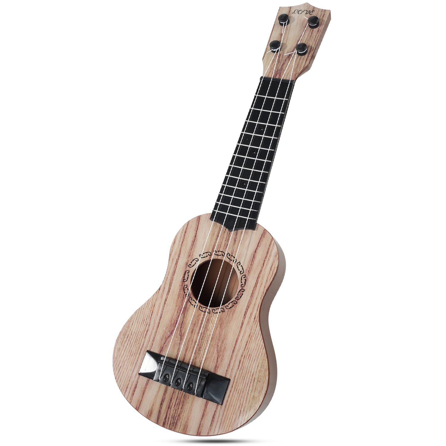 Raimy 17 Inch Kids Ukulele Guitar - 4 String Mini Guitar for Children | Beginner Musical Instrument & Educational Toy with Picks for Toddlers, Boys & Girls (Koa Color) | Perfect for Music Lessons, Birthday Gifts & Early Childhood Development